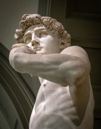 Low angle view of angel statue in museum
