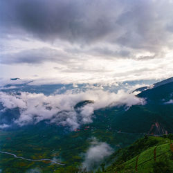 Aerial view of landscape against sky