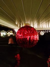 Close-up of christmas decoration