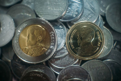 Full frame shot of coins