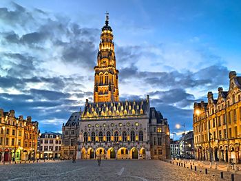 View of clock tower in city