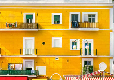 Full frame shot of yellow building