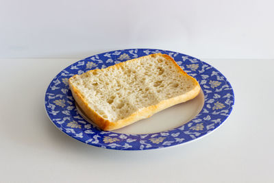 High angle view of breakfast served on table