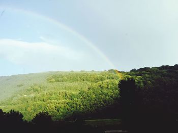 Scenic view of landscape against cloudy sky