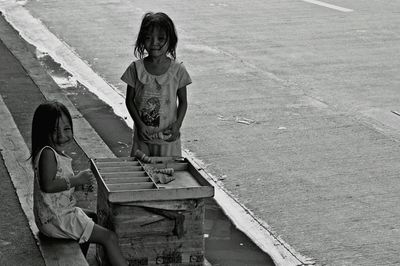 Woman looking at camera