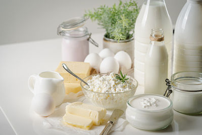 Close-up of food on table