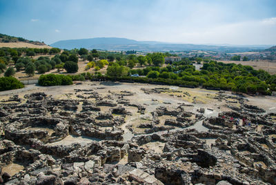 Aerial view of landscape against sky