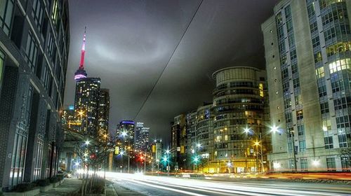 City street at night