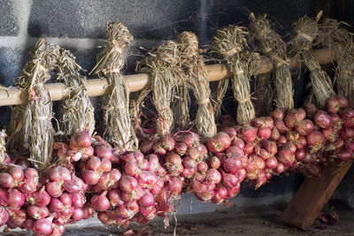 Various fruits for sale at market stall