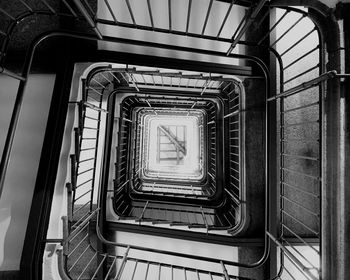 Low angle view of spiral staircase