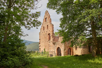 Low angle view of old building