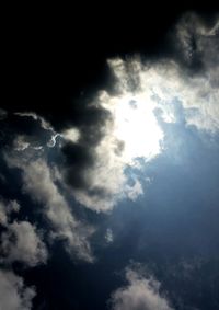 Low angle view of clouds in sky