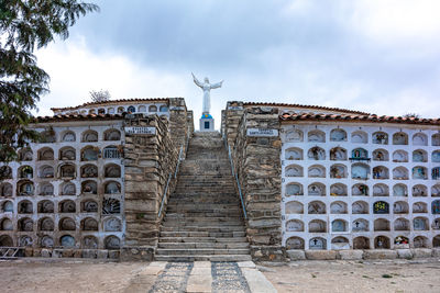 Low angle view of building against sky