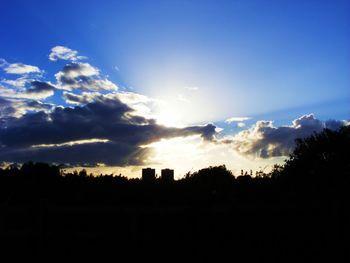 Silhouette of trees against sky