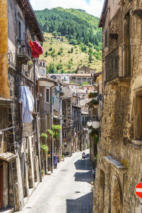 Street amidst buildings in town