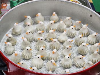 High angle view of food