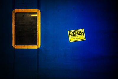 Information sign on wall