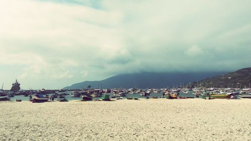 Panoramic view of beach against sky