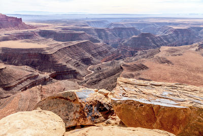 Aerial view of landscape against sky