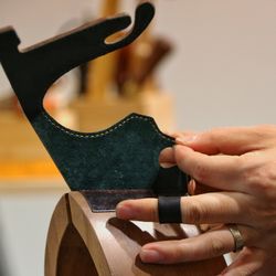 Close-up of man holding hands