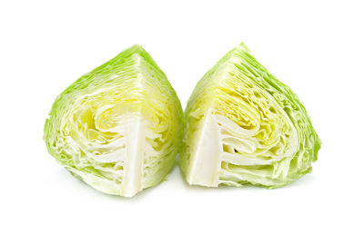 Close-up of vegetable over white background