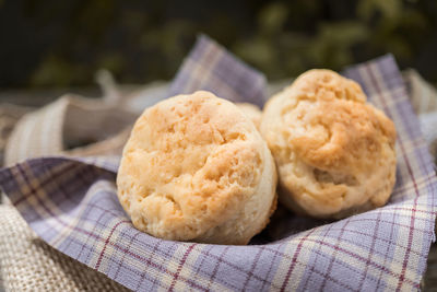 Close-up of bread on table