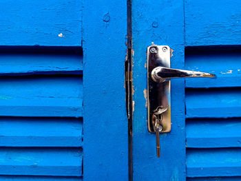 Full frame shot of blue door