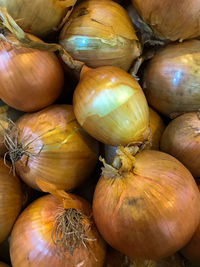 High angle view of pumpkins for sale at market stall