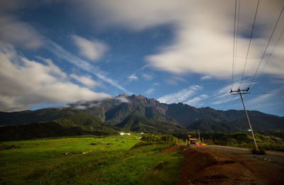 Night photography of mount kinabalu