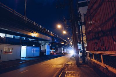 View of train at night