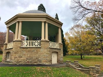 Low angle view of building against sky