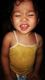 Close-up portrait of little girl