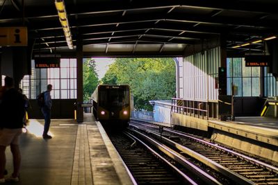 Train at railroad station