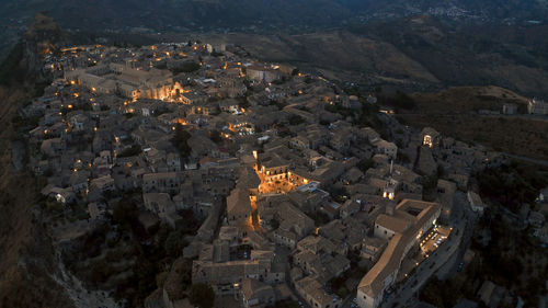 Village of gerace by night