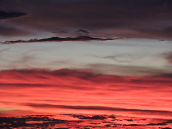 Scenic view of dramatic sky during sunset