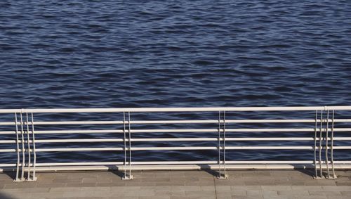 High angle view of pier over sea