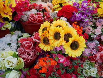 Close-up of multi colored flower bouquet