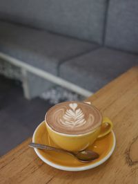 Close-up of coffee on table