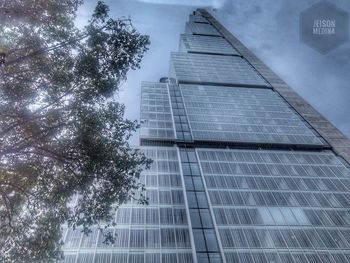 Low angle view of metal structure against sky