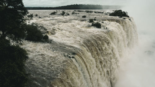 Scenic view of waterfall