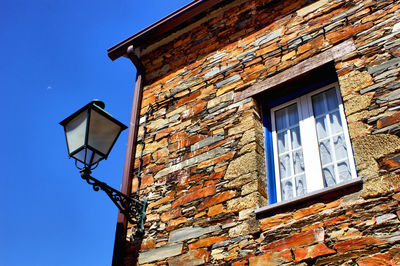 Low angle view of building against clear sky