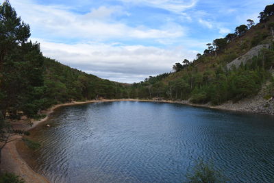 View of river against cloudy sky