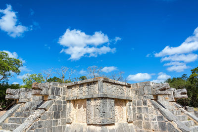 Venus platform in great plaza against cloudy sky