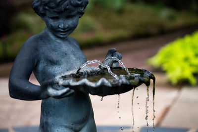 Close-up of fountain in garden