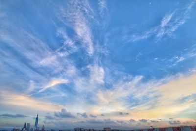 Low angle view of cloudy sky