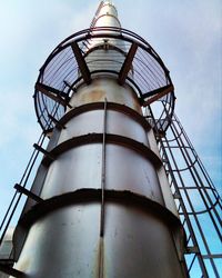 Low angle view of water tower against sky