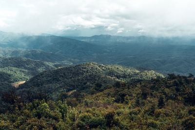 Aerial view of landscape against sky