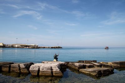 Scenic view of sea against sky