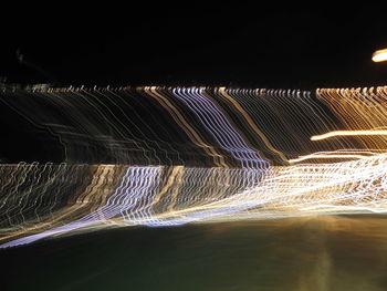 Close-up of illuminated lights at night