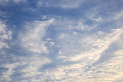 Low angle view of clouds in sky